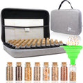 SMUJU 80 Slots Seed Storage Box | Glass Vials & Oxford Case Organiser