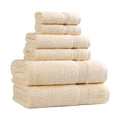 Jolof Store 6-Piece 100% Cotton Towel Set, 600 GSM - Canary Yellow