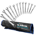 S&R WerkFix 12-Piece Metric Combination Spanner Set, 6-22mm Cr-V Steel
