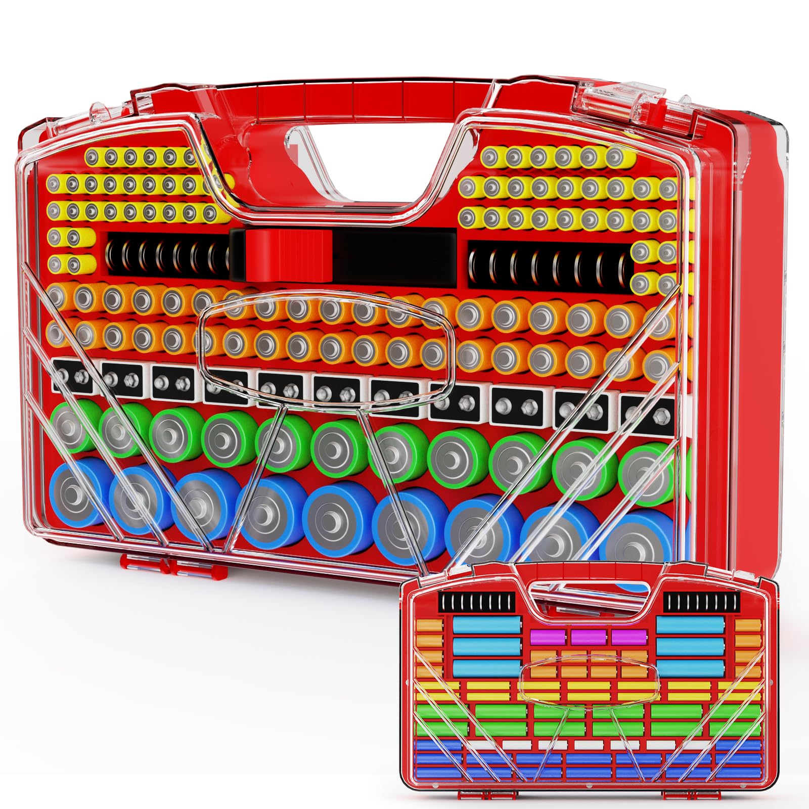 Battery Organizer Case with Tester – Holds 285 Batteries