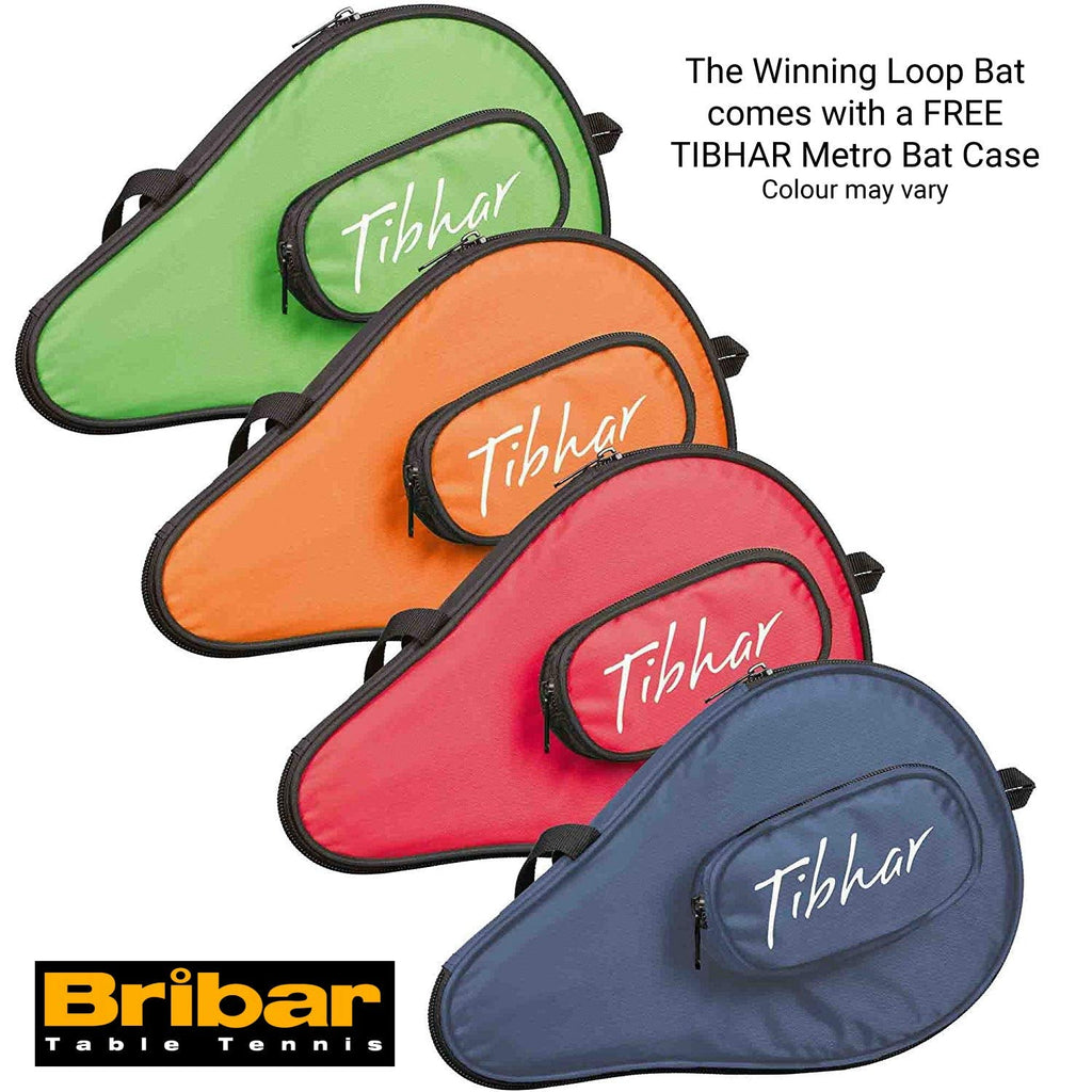 Bribar Winning Loop Table Tennis Bat with Case - Flared Handle Racket