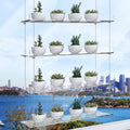 ZerzSemp 4-Tier Hanging Acrylic Window Plant Shelves | Clear Adjustable Stand