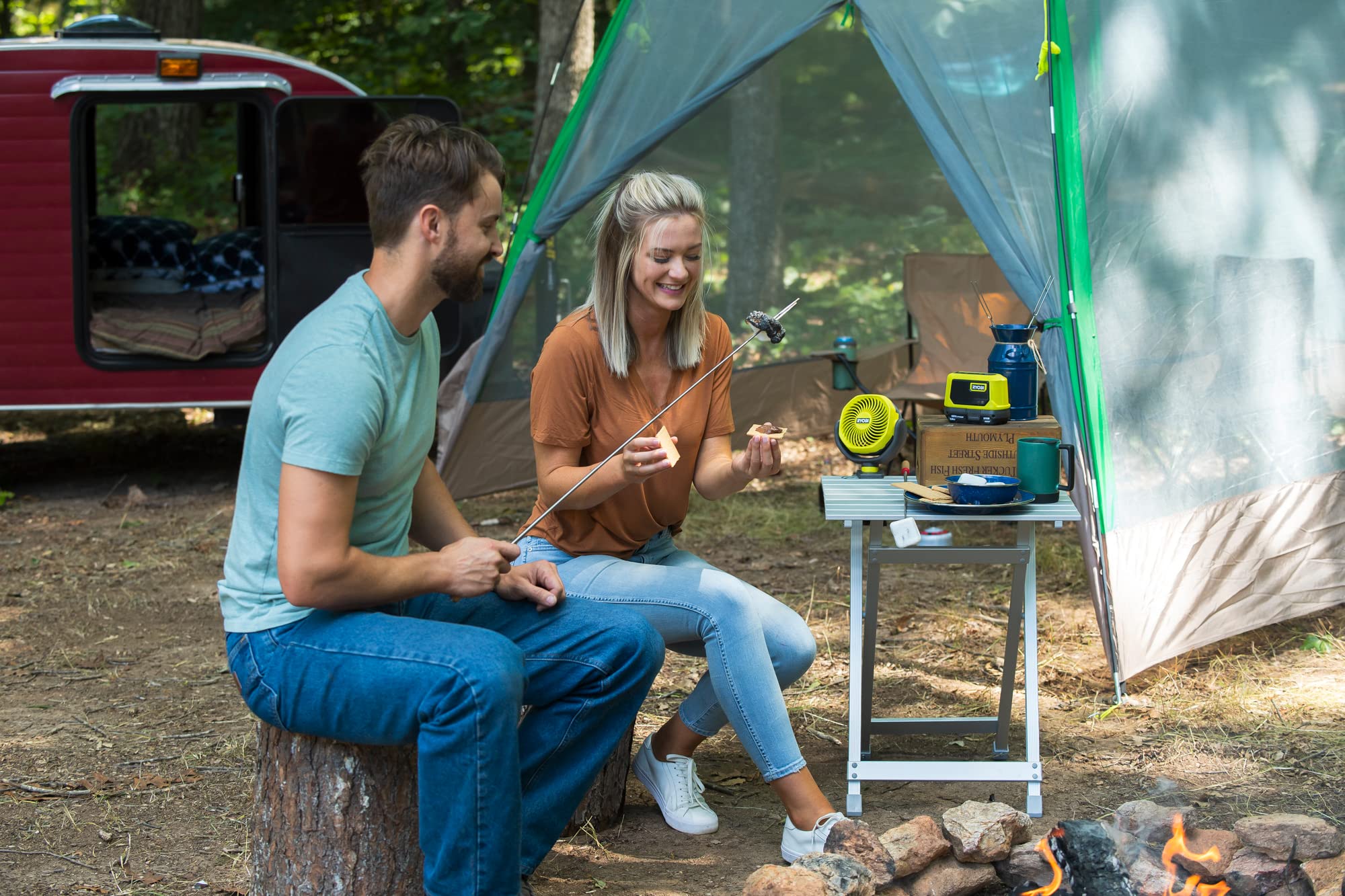 Ryobi 18V ONE+ Cordless 10cm Clamp Fan – Portable Bare Tool