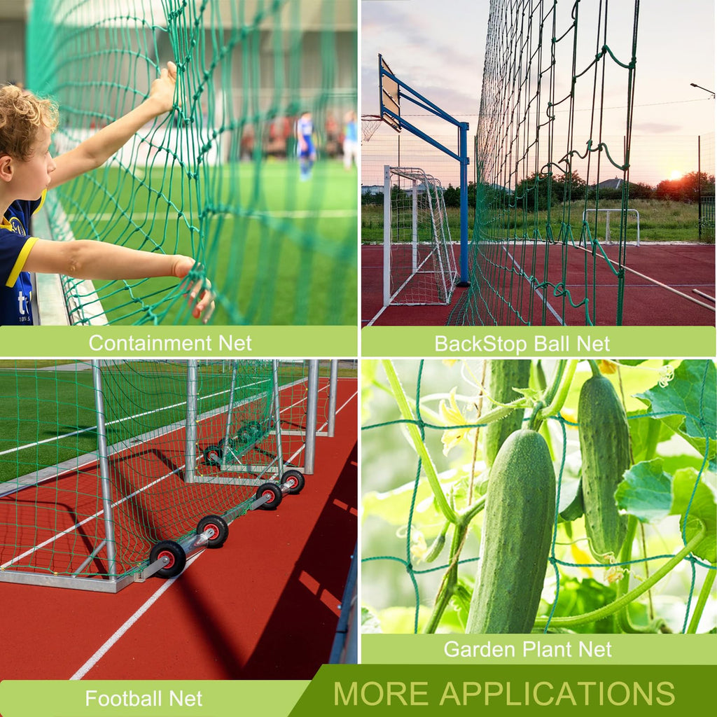 Aoneky Soccer Backstop Net – Heavy Duty PE Ball Containment Netting