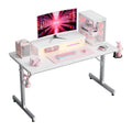 Jolof Store 106.6 CM RGB LED Gaming Desk with Monitor Stand & Cup Holder