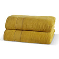 Rapport Home Royal Velvet 2-Piece Bath Sheet Towel Set - 100% Cotton Ochre