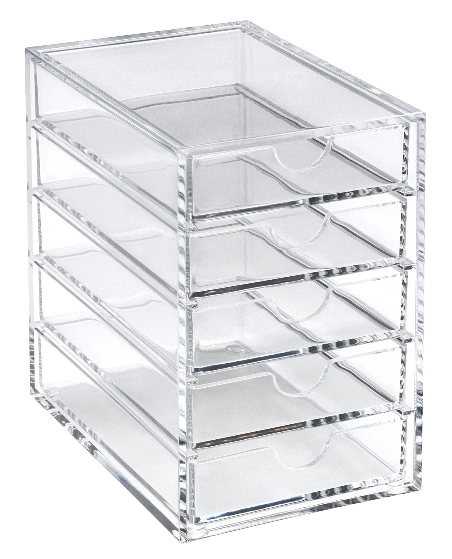 Osco 5-Drawer Clear Acrylic Storage Chest | Mini Desk & Makeup Organiser