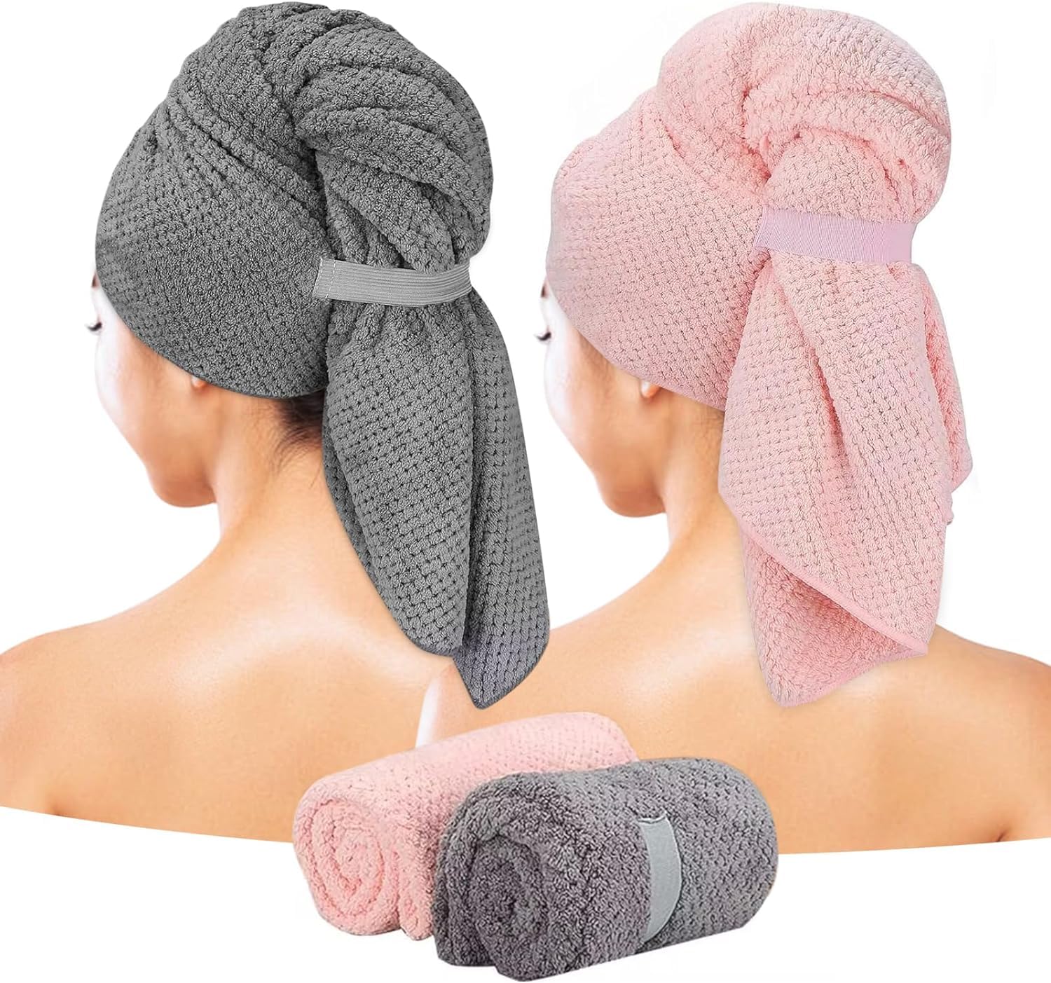 Eyeleaf Microfiber Hair Drying Towels | 2 Pack | Super Absorbent