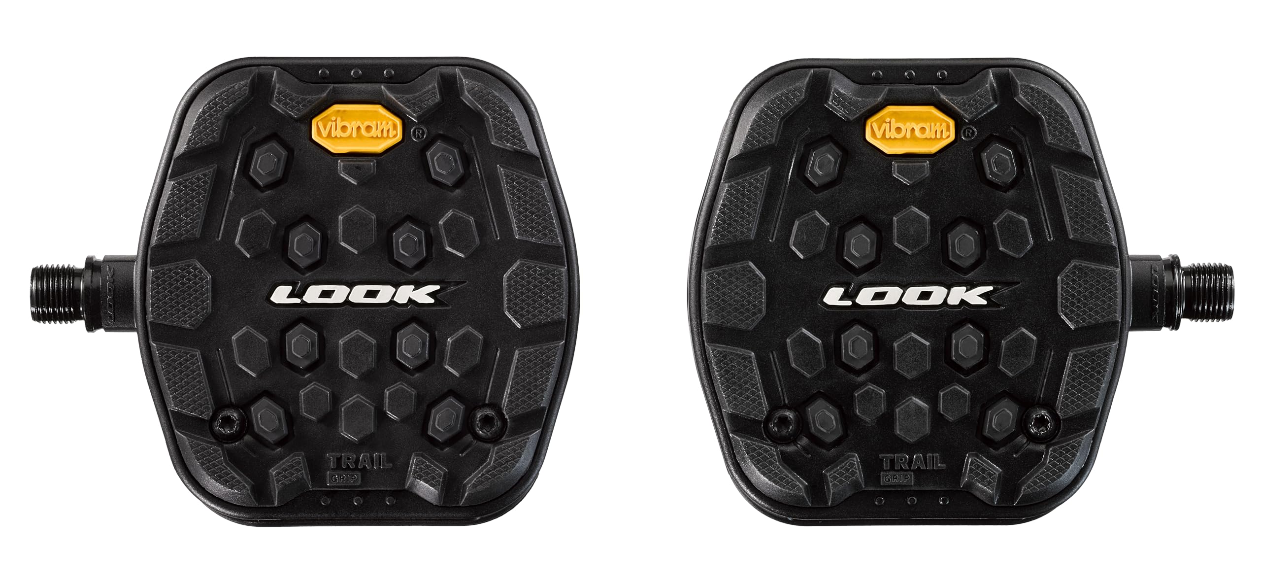 LOOK Cycle Geo Trail Grip MTB Pedals – Vibram Rubber Flat Pedals