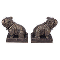 Design Toscano Bulldog Mascot Bookend Statues | Bronze Finish, Set of 2