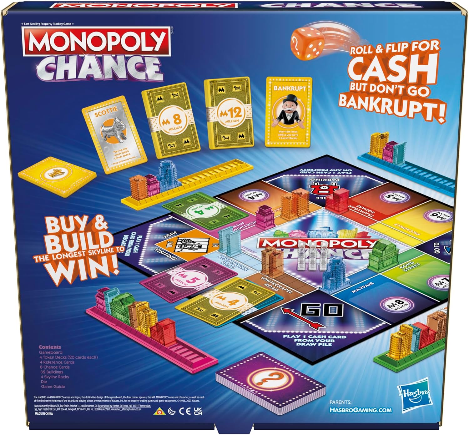 Hasbro Monopoly Chance Card Game – Fast-Paced Family Strategy Board Game