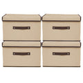 Fabric Storage Boxes with Lids 4 Pack, Foldable Storage Box, 38X25X25cm - image 1