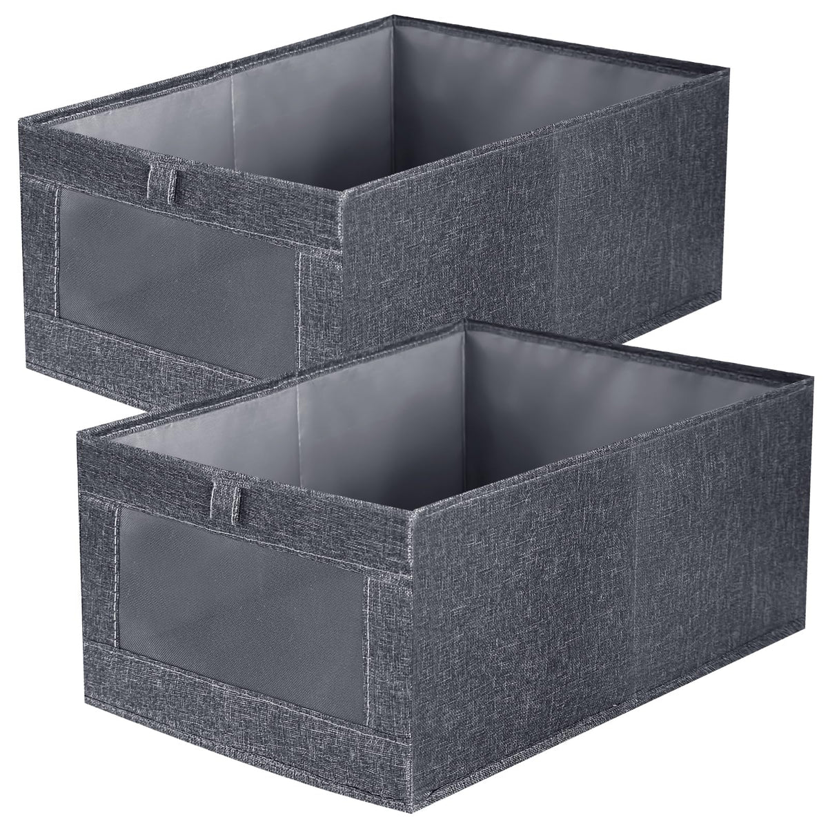 Niviy Clothes Storage Boxes 2 Pack, Foldable Fabric Wardrobe Organiser - image 1