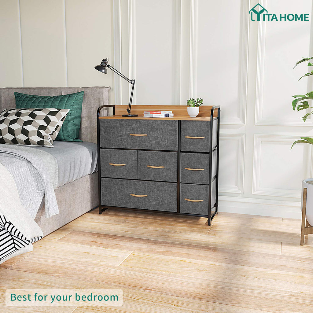 YITAHOME 7-Drawer Fabric Dresser | Storage Organizer with Steel Frame
