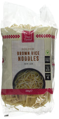 Thai Taste Brown Rice Folded Noodles – Wholegrain Pad Thai, 200g (Pack of 6)