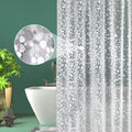 EurCross EVA Shower Curtain – Mildew Resistant Cobblestone Liner with Hooks