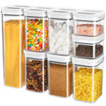 MR.SIGA 8-Piece Airtight Food Storage Container Set | BPA-Free Pantry Canisters
