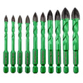 KURSTOL 10pcs Masonry Diamond Drill Bit Set for Concrete and Tile