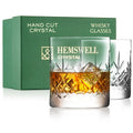 Hemswell Crystal Whisky Glasses Set of 2 | 310ml Hand-Cut Glass Tumblers
