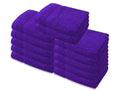 12-Pack Cotton Face Cloths – 550 GSM Soft Washcloths, Purple