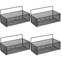 Amosfun 4pcs Wall Mounted Wire Basket – No-Drill Kitchen Storage Organizer