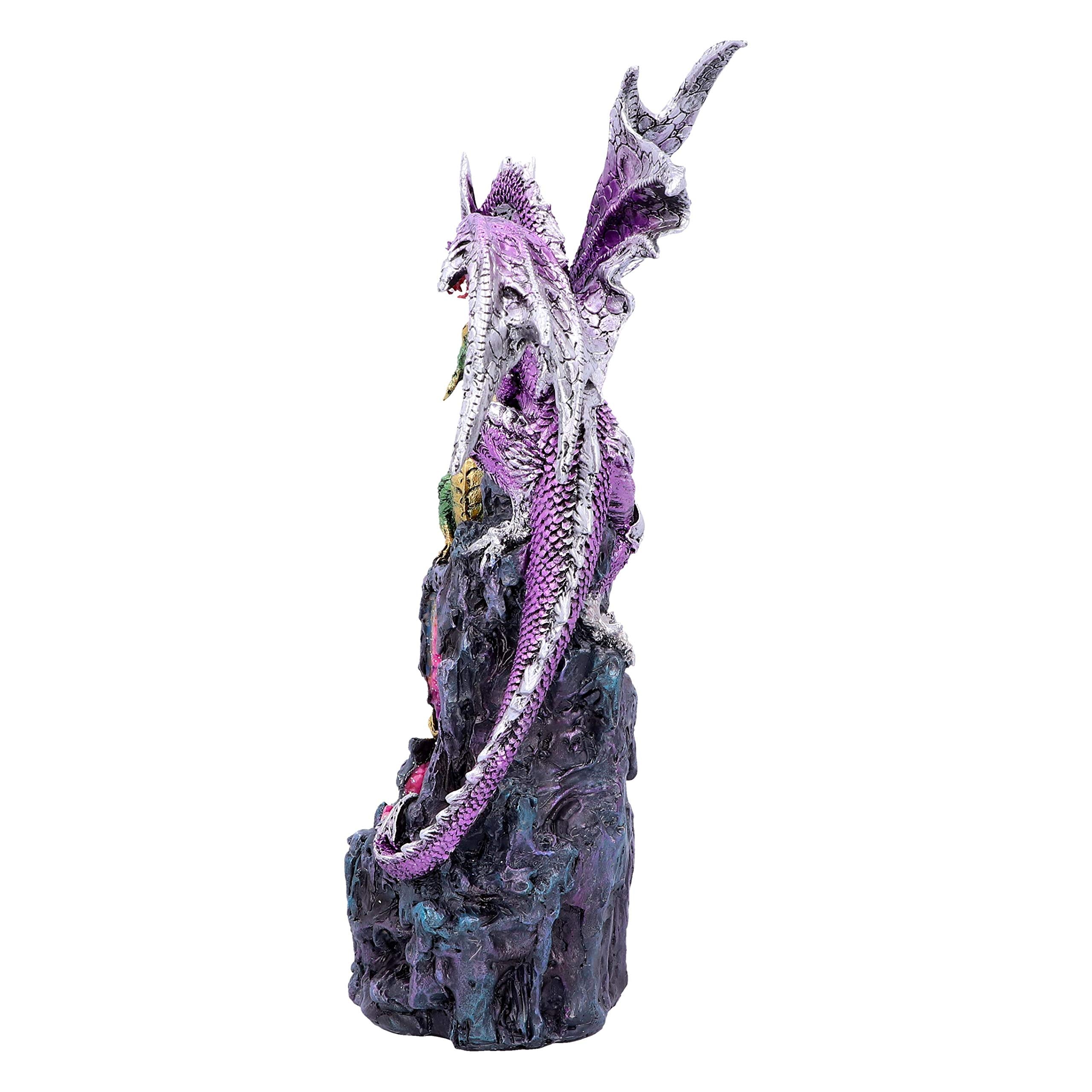 Nemesis Now Creators Call Light-Up Dragon Figurine on Pink Geode