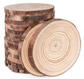 ilauke Natural Wood Slices – 16 Pcs 11-12cm Unfinished Wooden Rounds