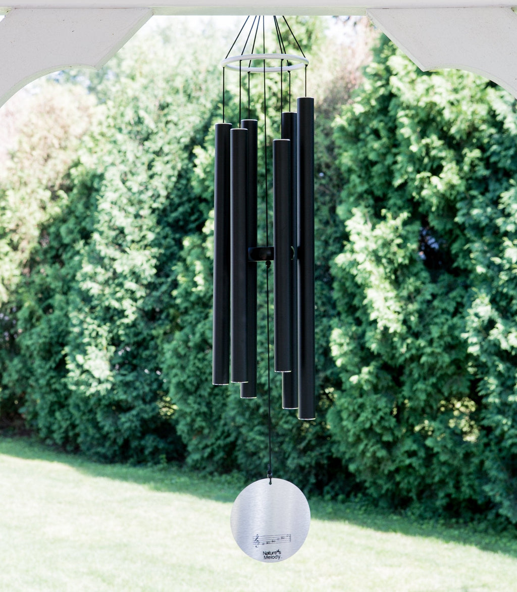Nature's Melody Aureole Tunes Windchime – 36-Inch Black Recycled Aluminium