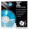 KMKOII 50-Pack Anti-Static Vinyl Inner Sleeves - 12 Inch Poly Lined HDPE