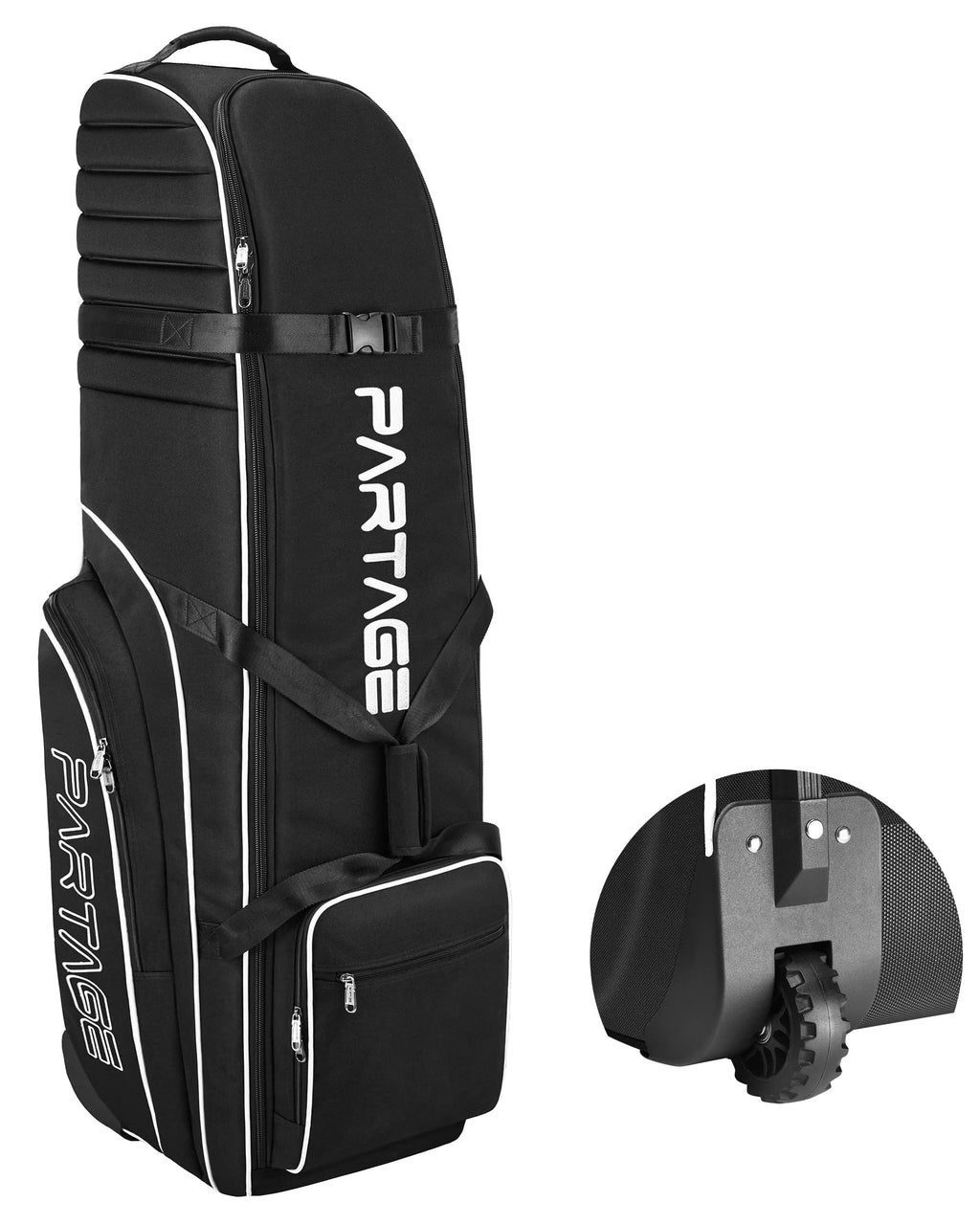 Partage Golf Travel Bag with Wheels – 900D Heavy Duty Oxford Case