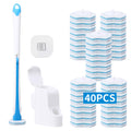 DALIPER Disposable Toilet Brush Set | 40 Refills & Wall Mounted Caddy