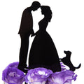 LOVENJOY Dog Wedding Cake Topper – Black Frosted Acrylic Anniversary Decor