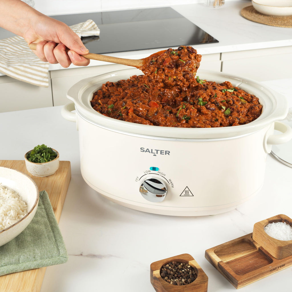 Salter Retro 6.5L Slow Cooker – Ceramic Pot with 3 Heat Settings