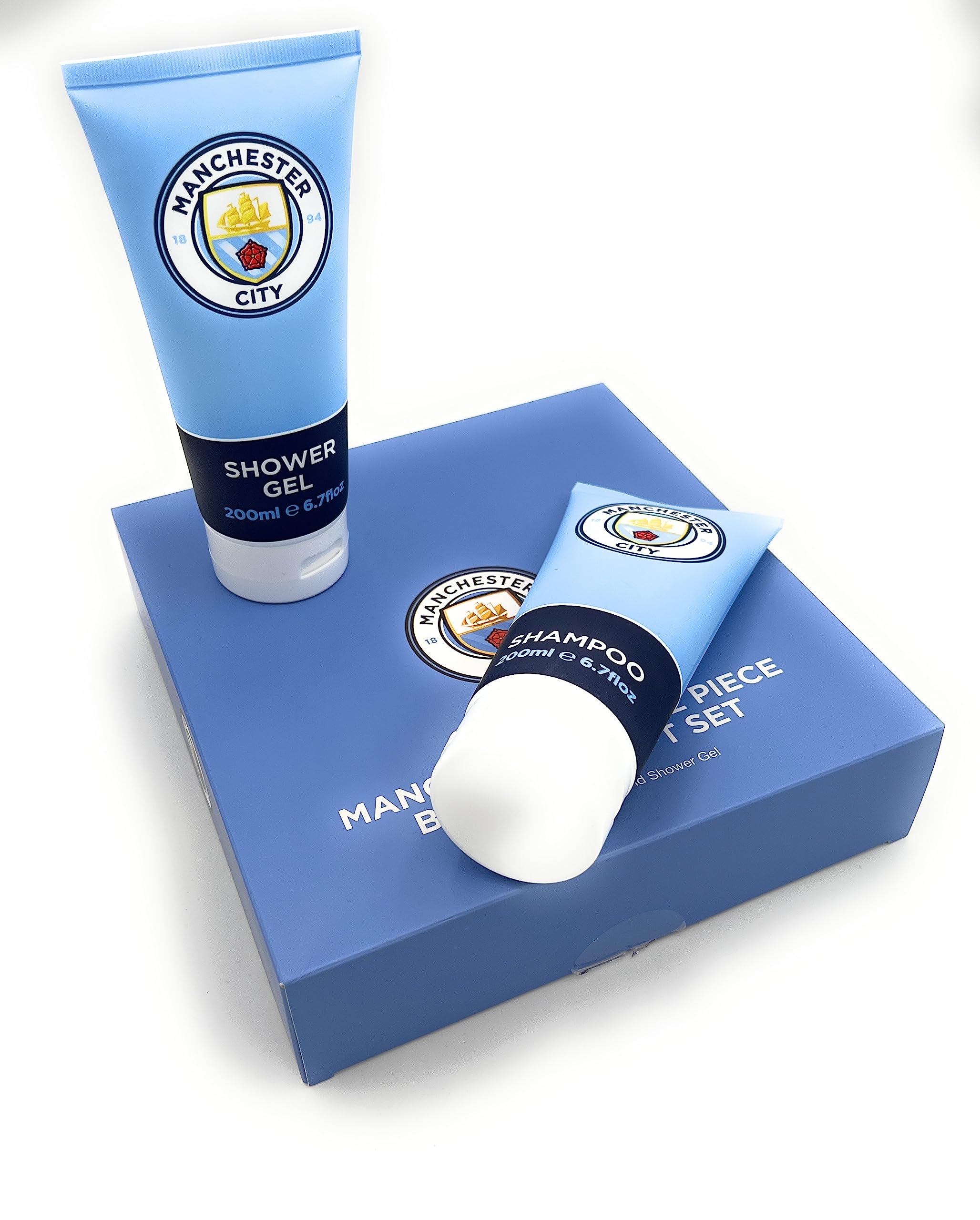 Manchester City FC Men's Bath & Body Gift Set – Shampoo & Shower Gel