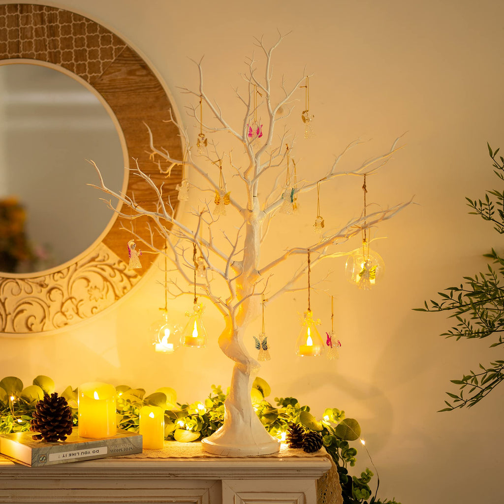 Sziqiqi 80cm White Twig Tree Centerpiece | Decorative Wishing Tree for Tables
