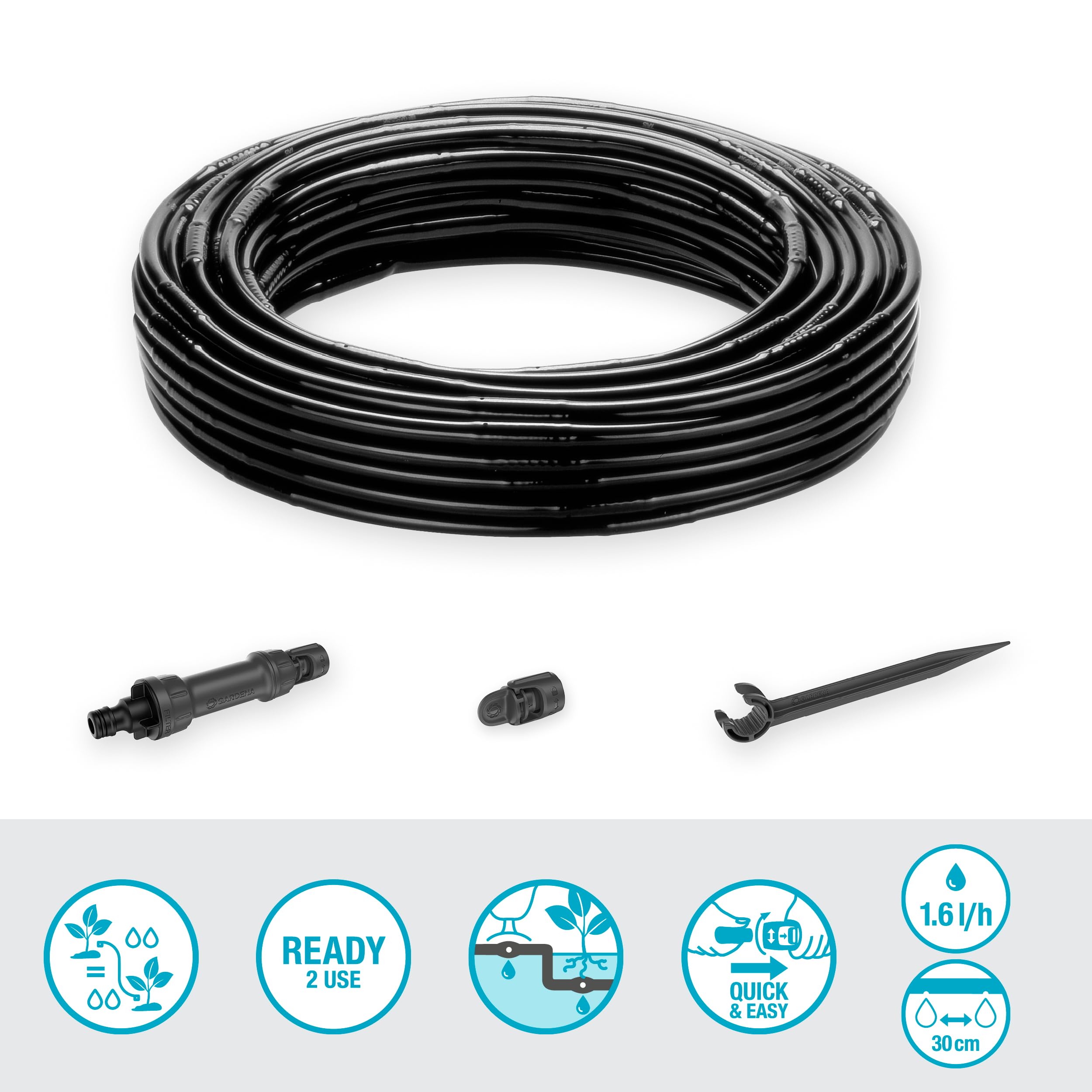 Gardena Micro-Drip-System Drip Irrigation Set for Hedges & Bushes - 25m