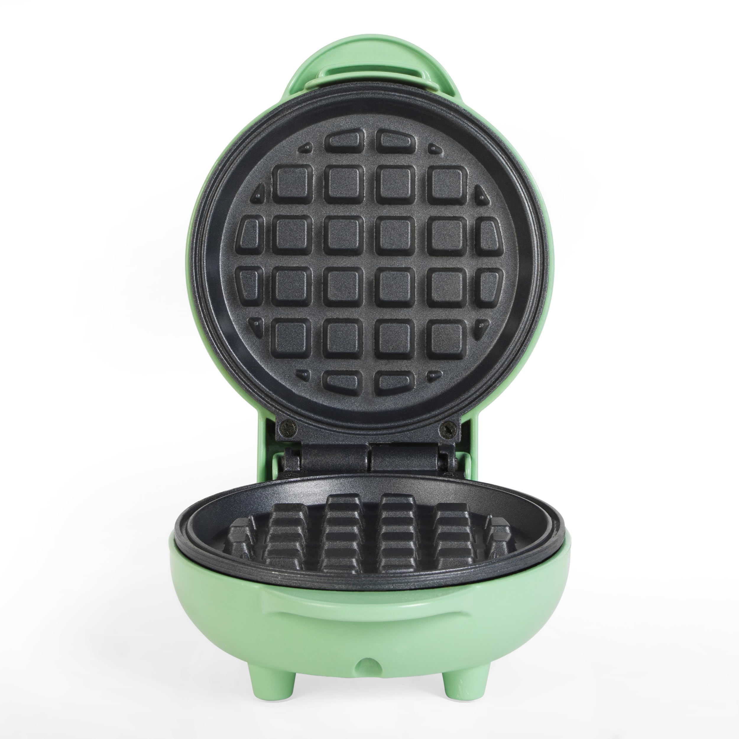 Giles & Posner Mini Waffle Maker – Non-Stick 11.5cm Iron, Pastel Green