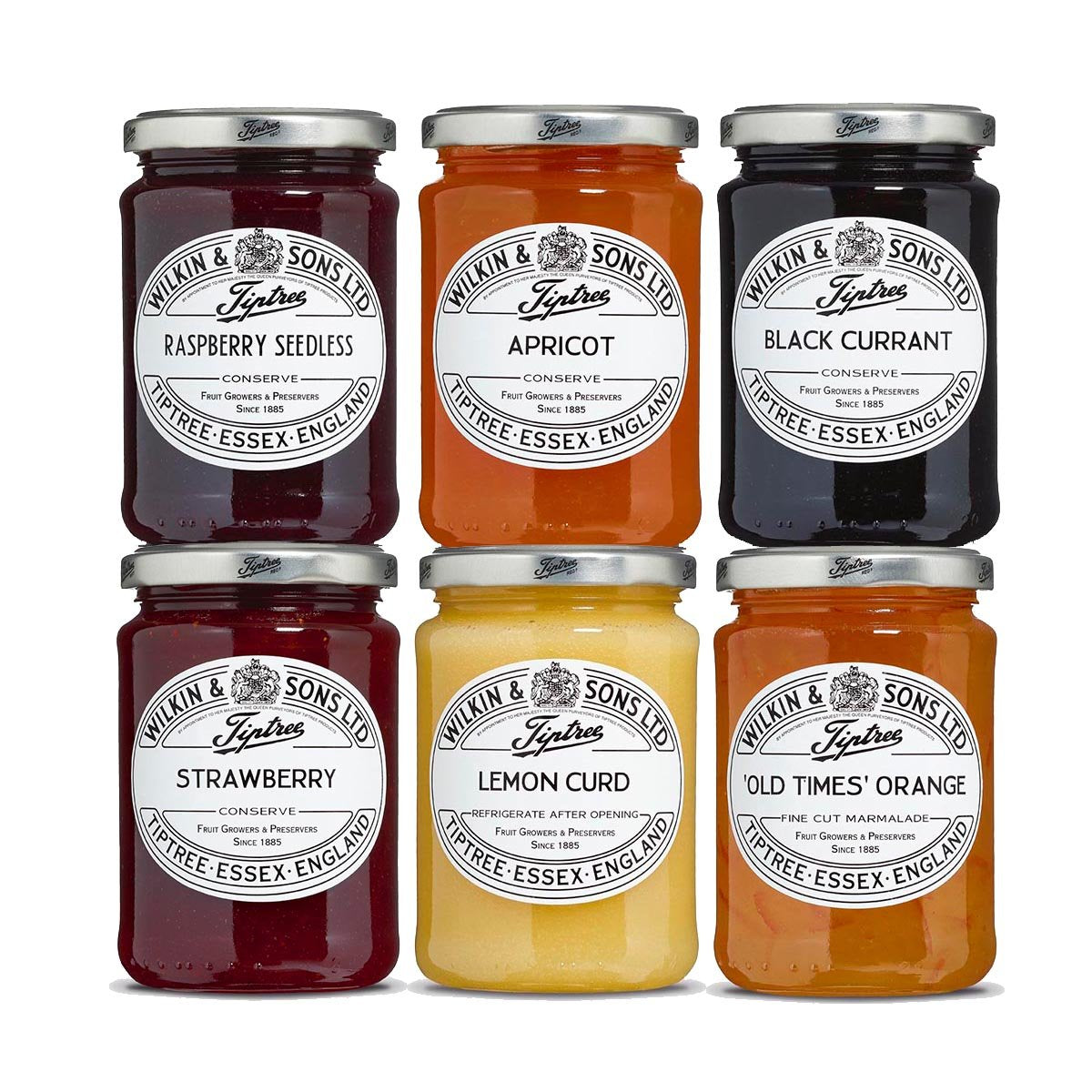 Tiptree Jam, Marmalade & Curd Variety Box | 6 Pack Fruit Conserves