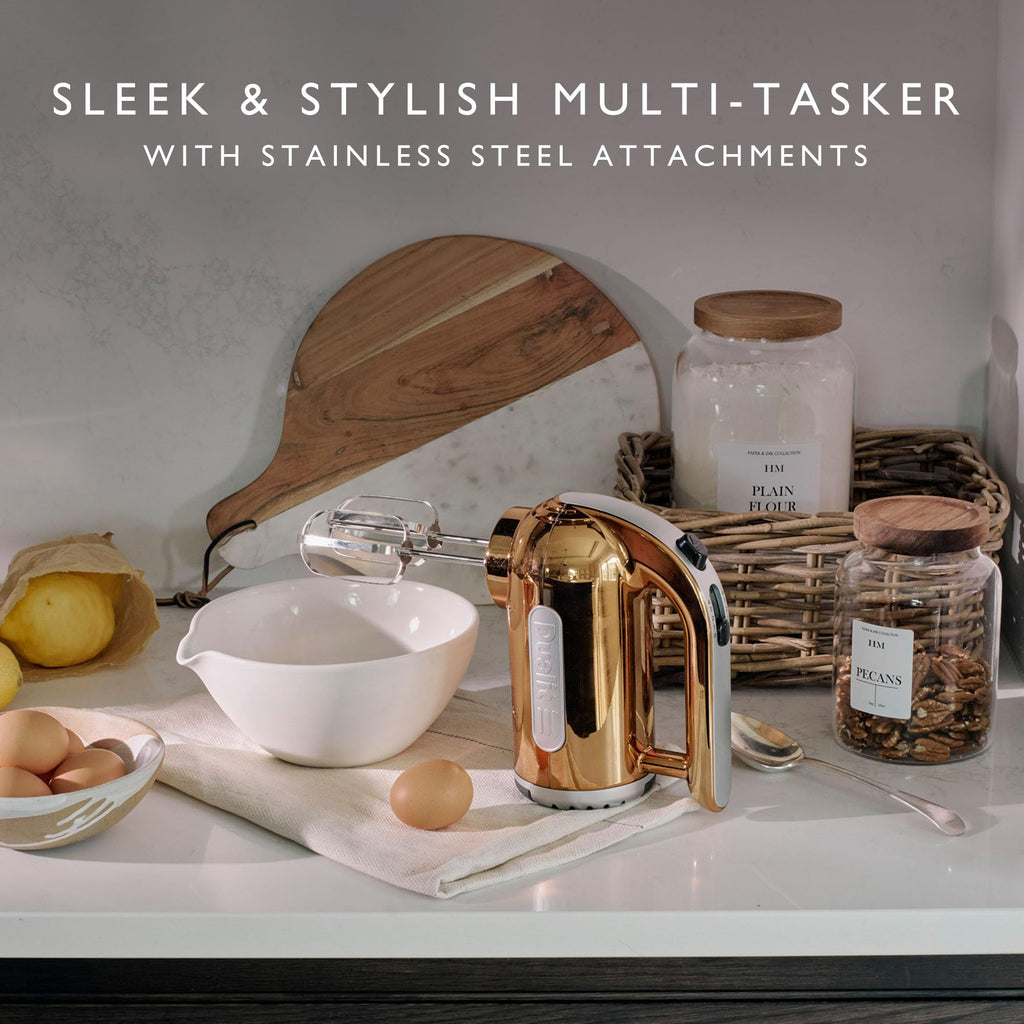 Dualit 400W Hand Mixer in Copper | Includes 3 Baking Attachments
