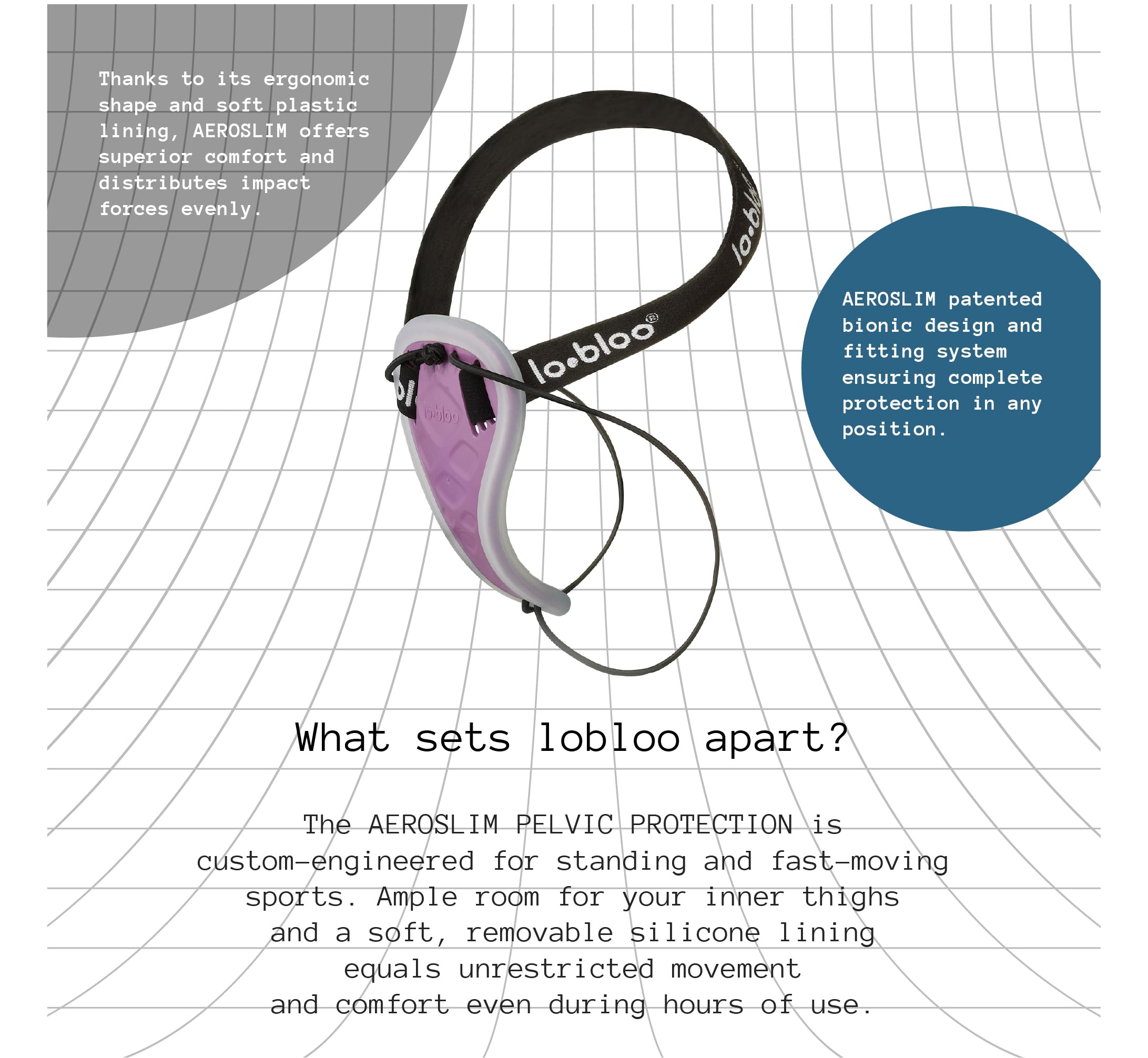 lobloo Aeroslim Female Athletic Pelvic Cup | Protective Sports Guard