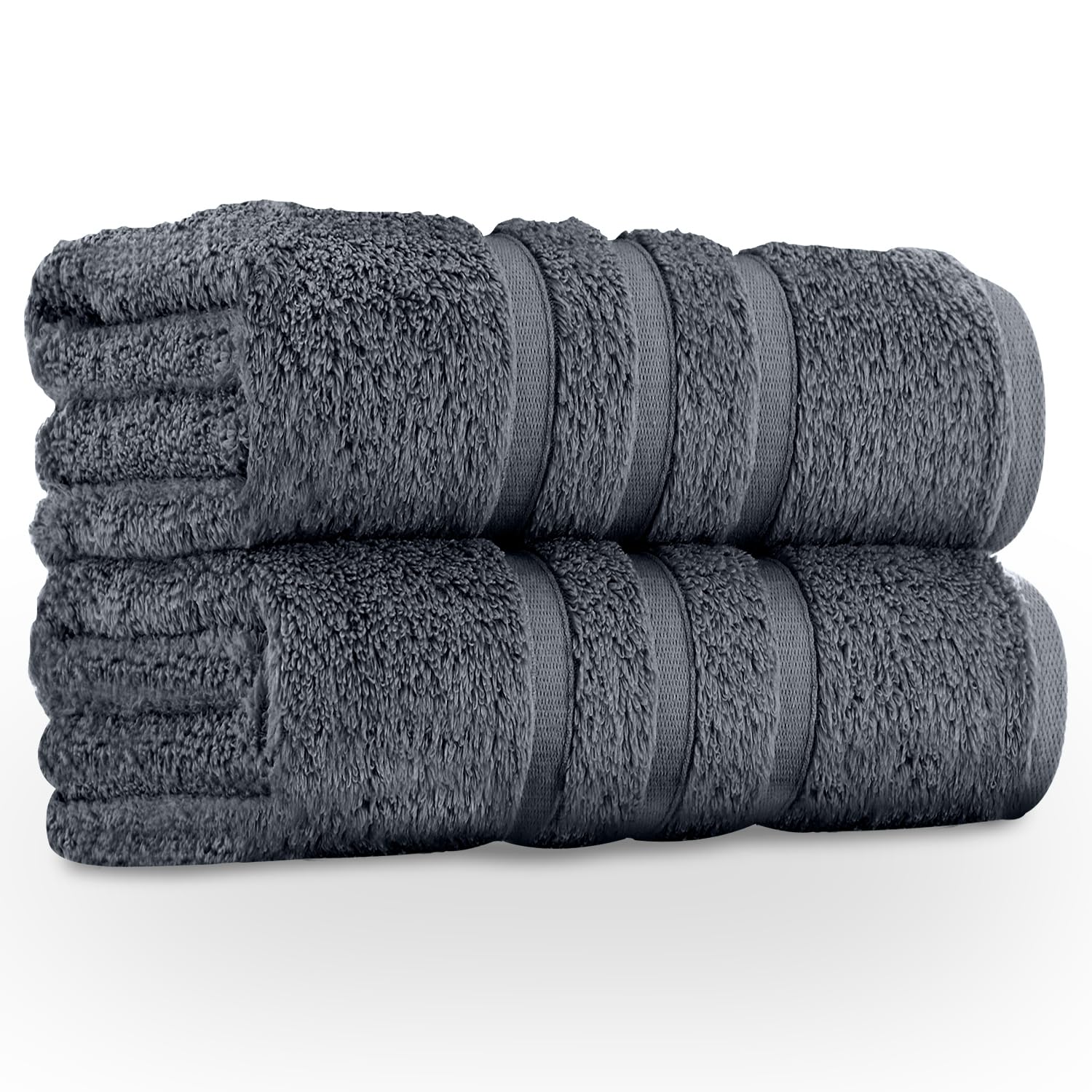 GC Gaveno Cavailia Egyptian Cotton Jumbo Bath Sheets - 2 Pack - Charcoal