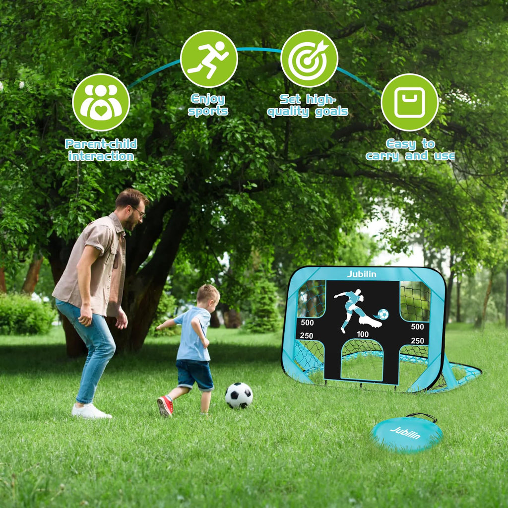 Jubilin Pop Up Football Goal for Kids – 4-Mode Portable Soccer Net