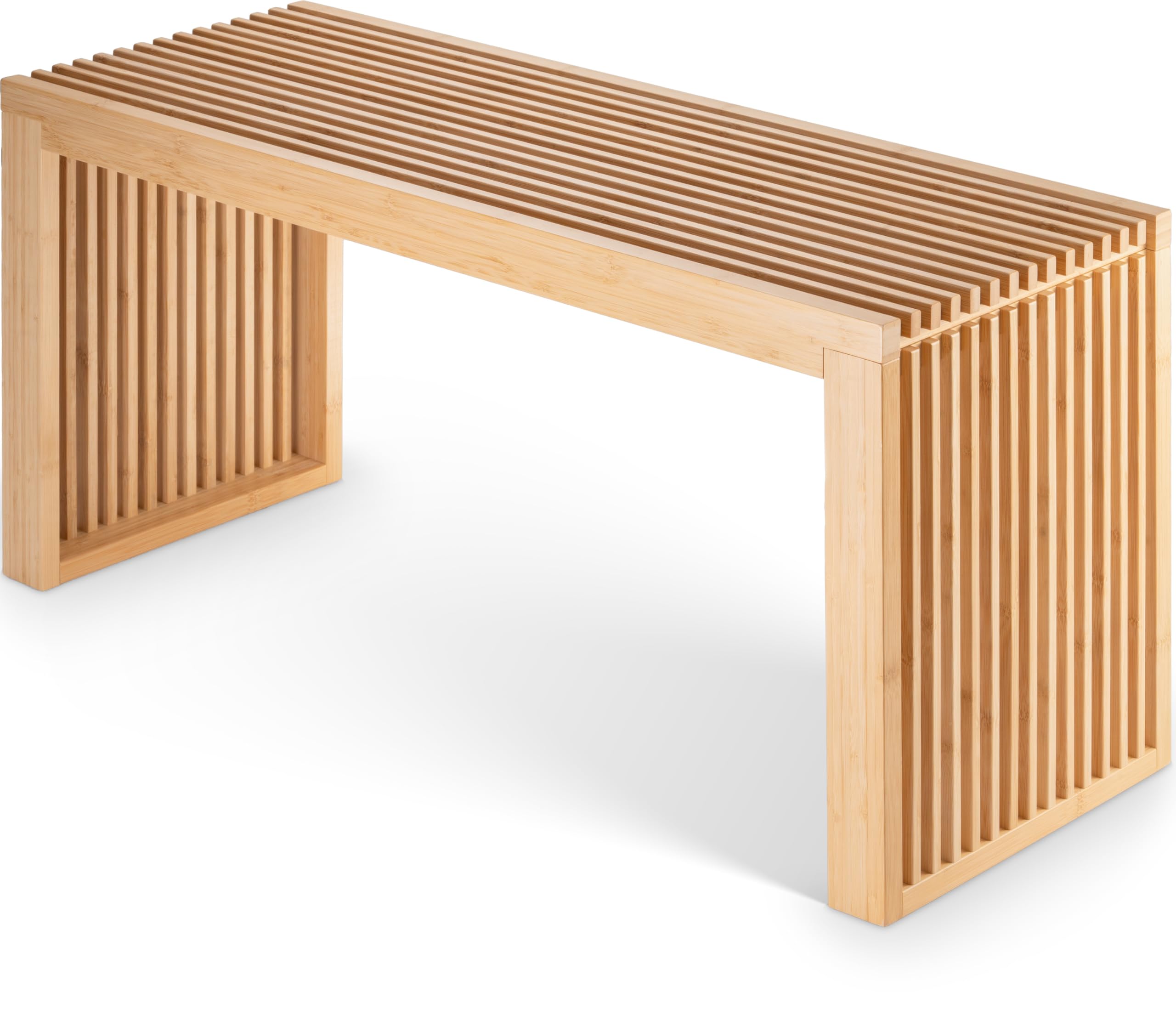 Bamboo Dining Bench – 90cm Sturdy Wooden Hallway Seating