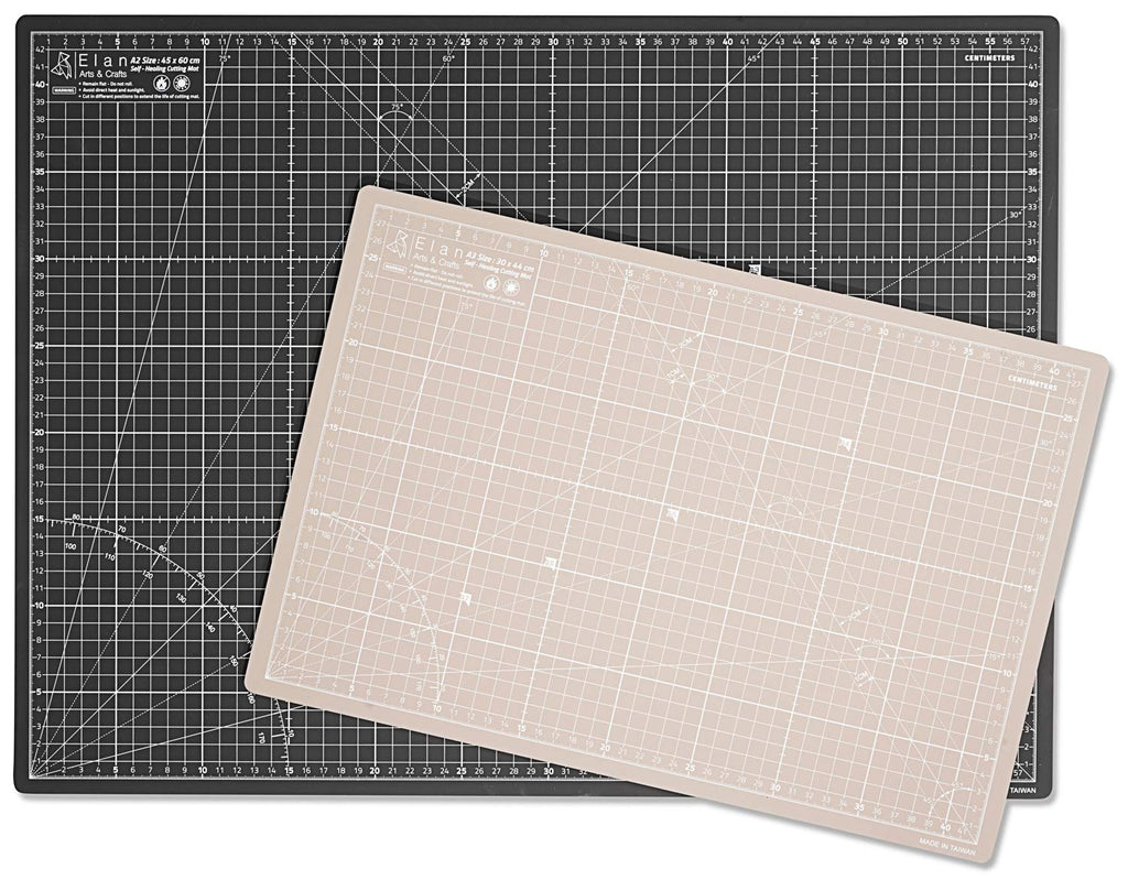 Elan A0 Self Healing Cutting Mat | 120x90cm 5-Ply Craft Board - Black/Taupe