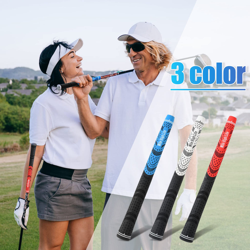 Mile High Life Avid Golf Club Grips - 13 Pc Multi-Compound Rubber Set