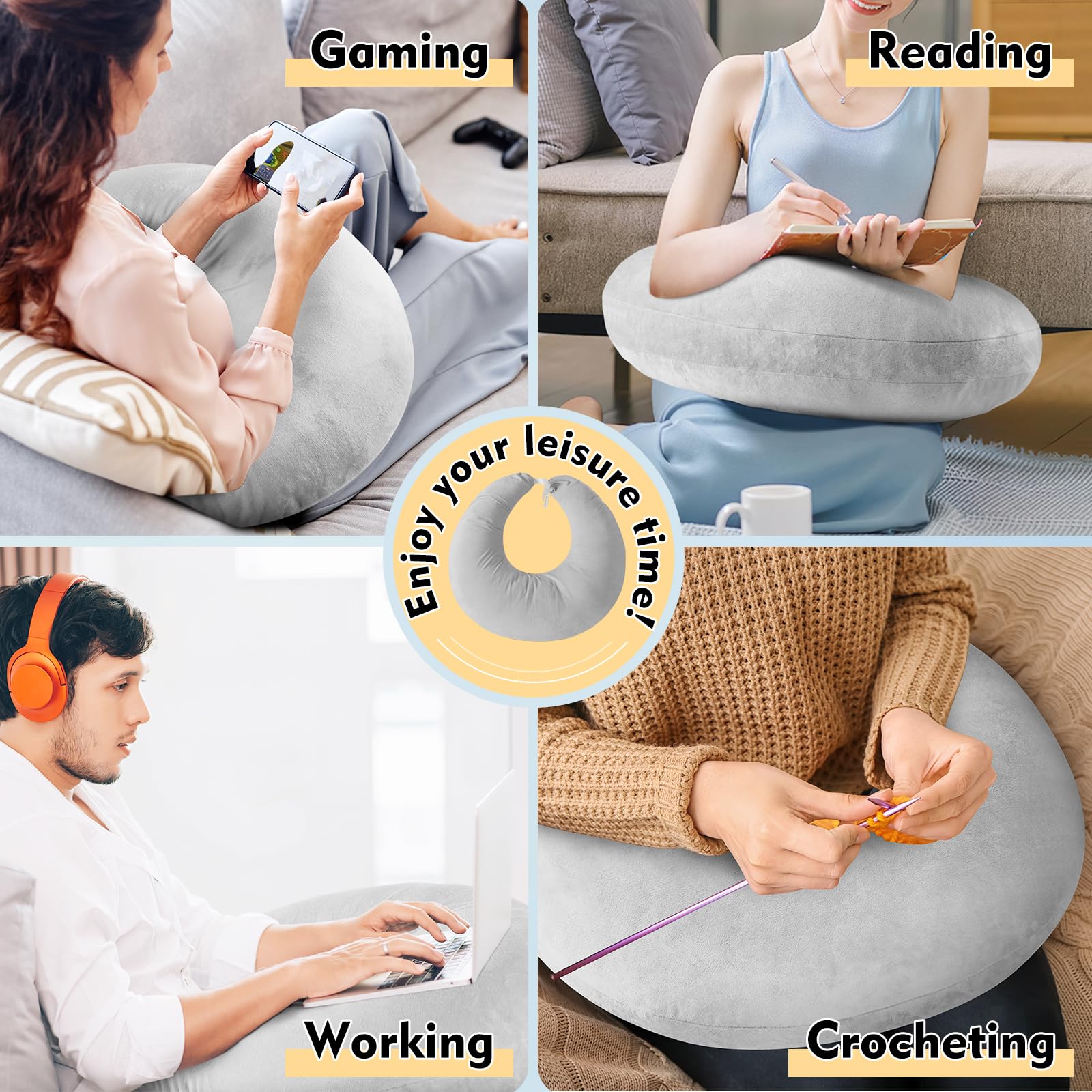 Jolof Store Reading Gaming Pillow – Ergonomic Arm Support Lap Desk