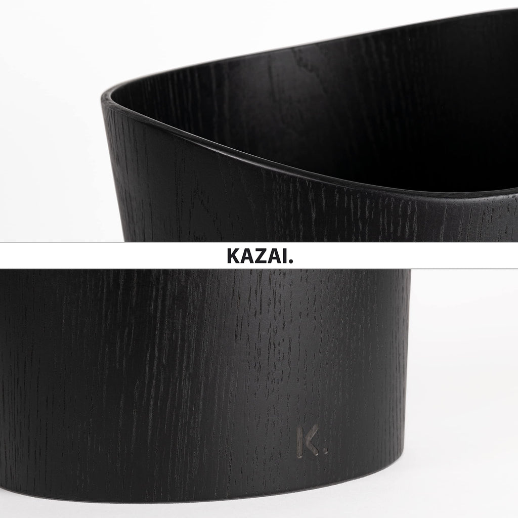 Kazai Börje Real Wood Waste Paper Bin | 9L Sustainable Oak Black