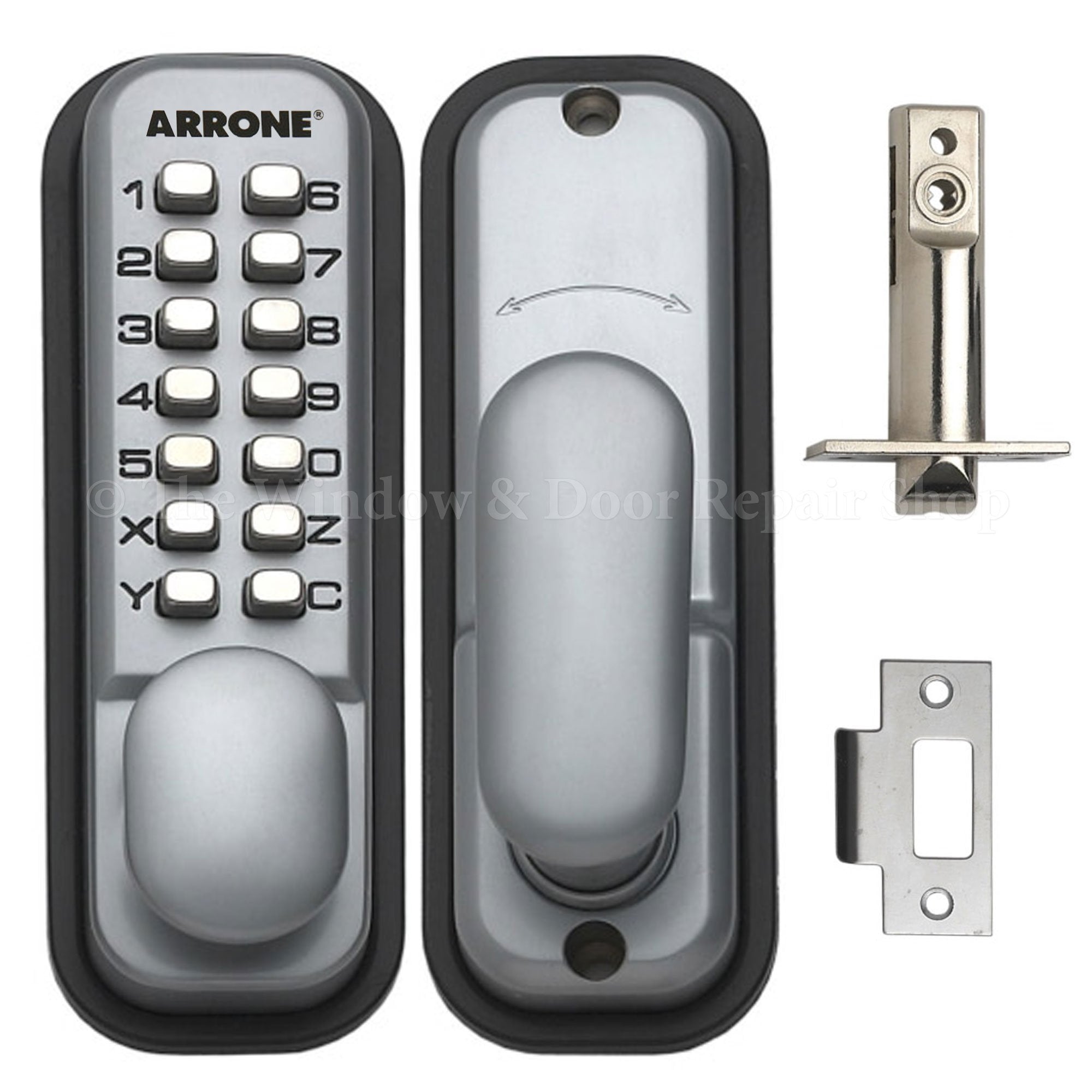 Hoppe Arrone AR/D-195MC Digital Push Button Door Keypad Lock - Silver