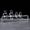 Movdyka 25th Wedding Anniversary Crystal Family Sculpture Keepsake Gift