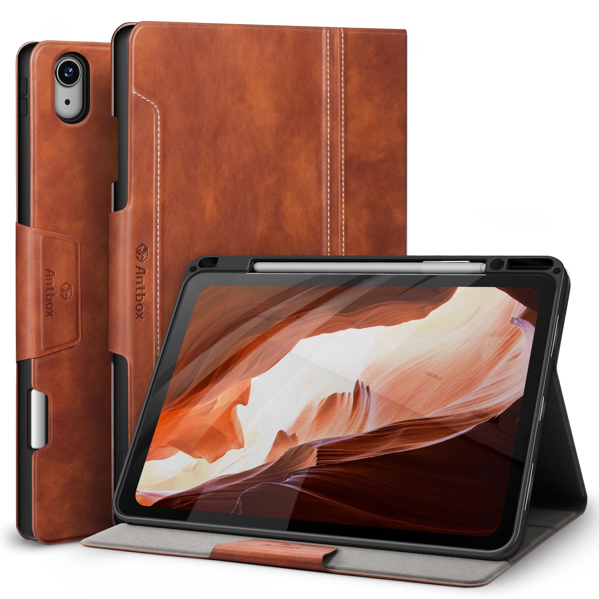 Antbox iPad Air 13 Inch Case (2025/2024) – PU Leather Cover with Pencil Holder